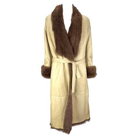 versace collection shearling coat